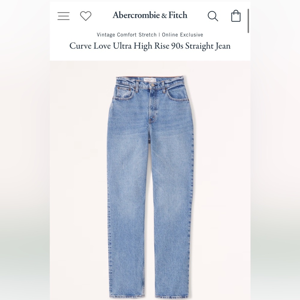 Abercrombie & Fitch ultra high rise 90s straight jean